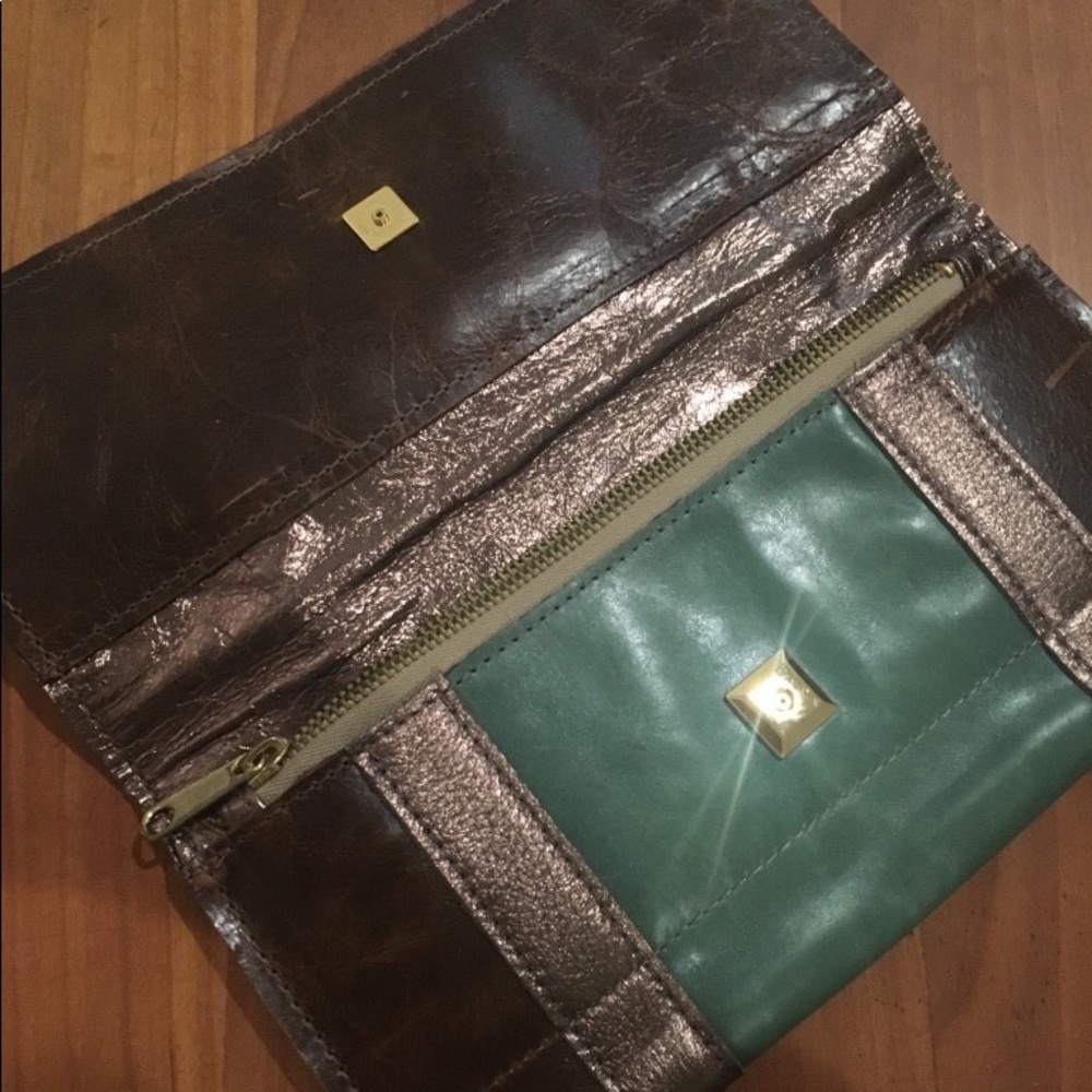 Handmade leather clutch